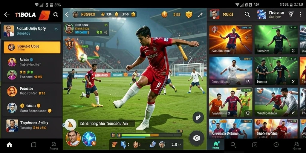 Tampilan antarmuka 11BOLA yang intuitif dan mudah digunakan.