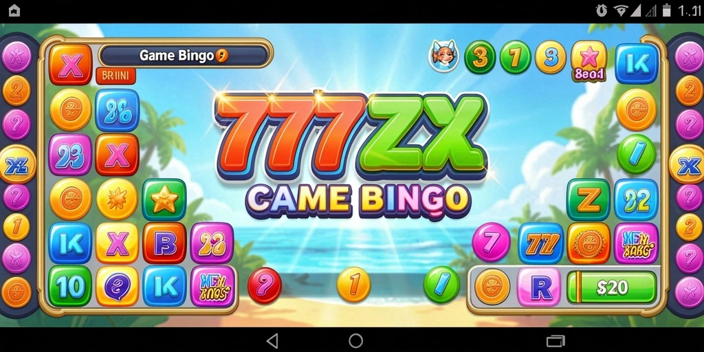 Tampilan utama gameplay Bingo di 777ZX yang menyenangkan.