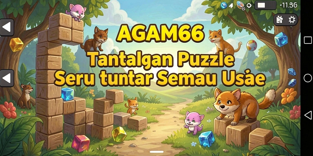 Tampilan gameplay AGAM66 yang menarik dan penuh warna.