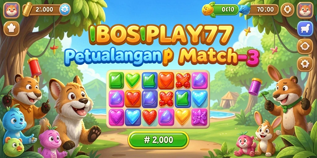 Tampilan gameplay menarik dalam permainan Match-3.