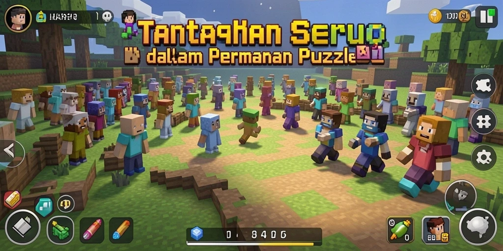 Tampilan gameplay menarik dari HARAPJP dalam permainan Puzzle.