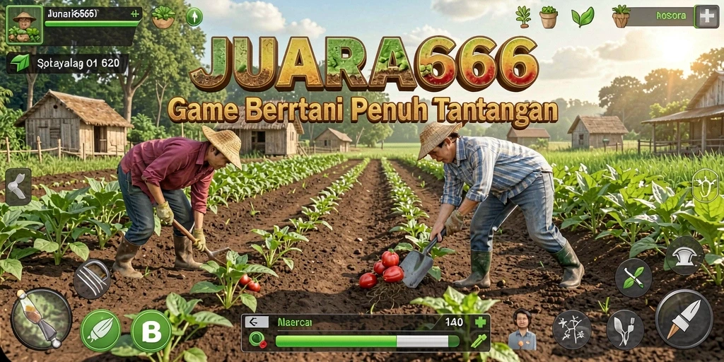 Tangkapan layar JUARA666 menampilkan aksi bertani yang seru.