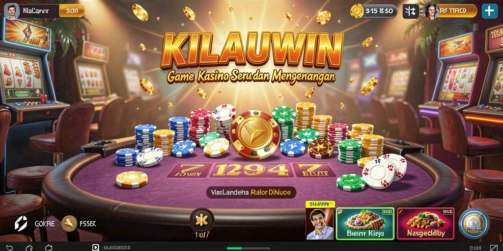Tampilan gameplay kasino yang mengasyikkan di KILAUWIN.