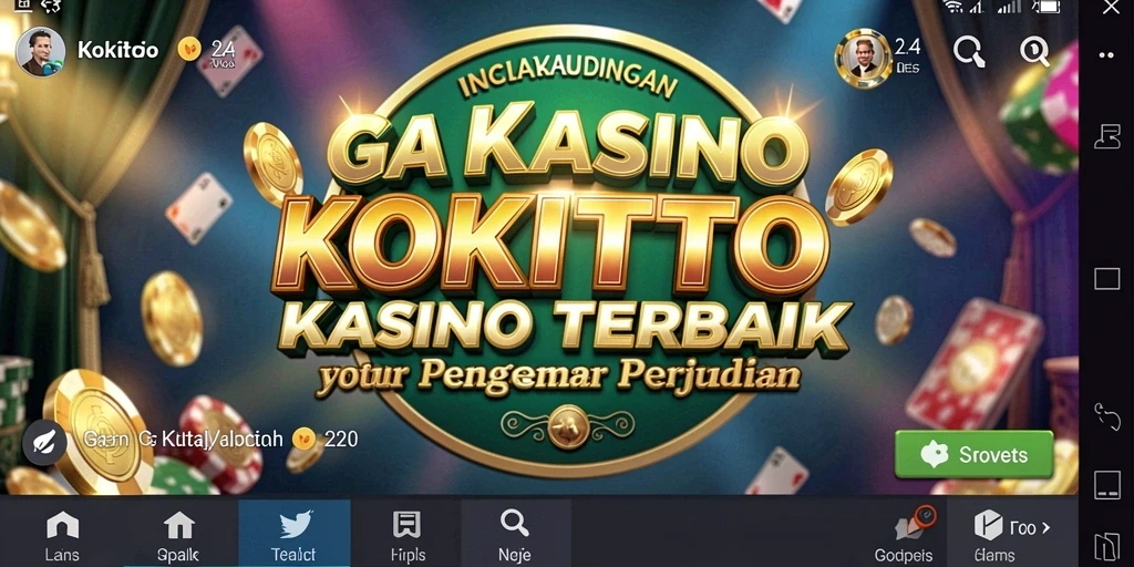 Screenshot KOKITOTO menunjukkan gameplay seru dalam permainan Kasino.