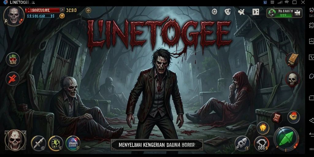 Tampilan gameplay horor yang mendebarkan dan menyeramkan.