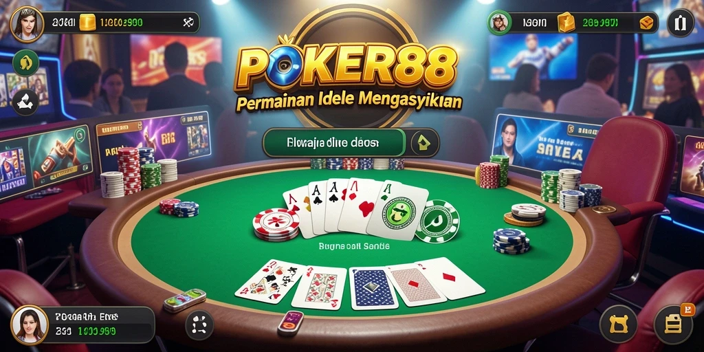 Tampilan gameplay POKER88 yang seru dan interaktif.