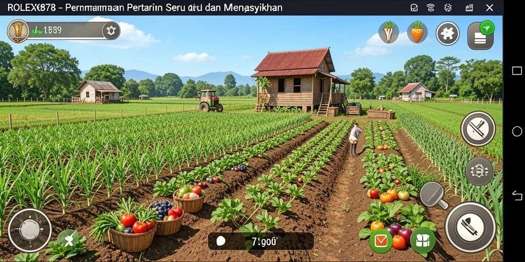 Tampilan gameplay seru di dunia pertanian yang penuh warna.