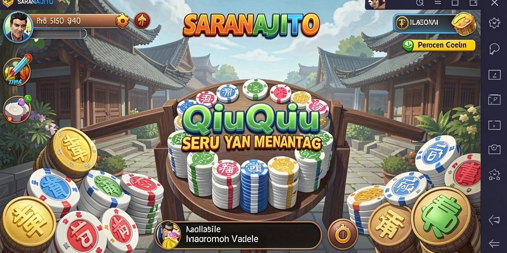 Tampilan menarik gameplay QiuQiu di SARANAJITU.