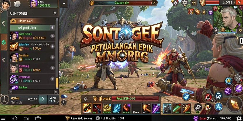 Tangkapan layar gameplay <strong>SONTOGEL</strong> menunjukkan pertempuran seru di dunia fantasi.