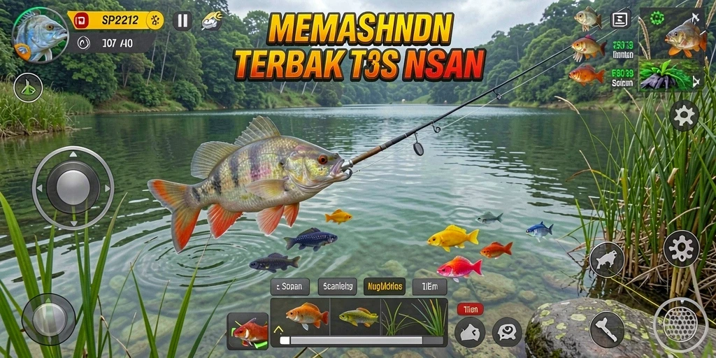 Tangkapan ikan yang menawan dalam gameplay SP212.